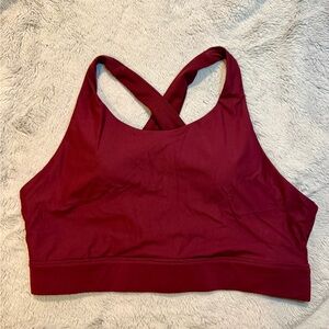 FABLETICS No Bounce High Impact Sports Bra, Burgundy